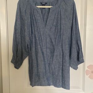 Chaps by Ralph Lauren Blue Jean like Top Size L